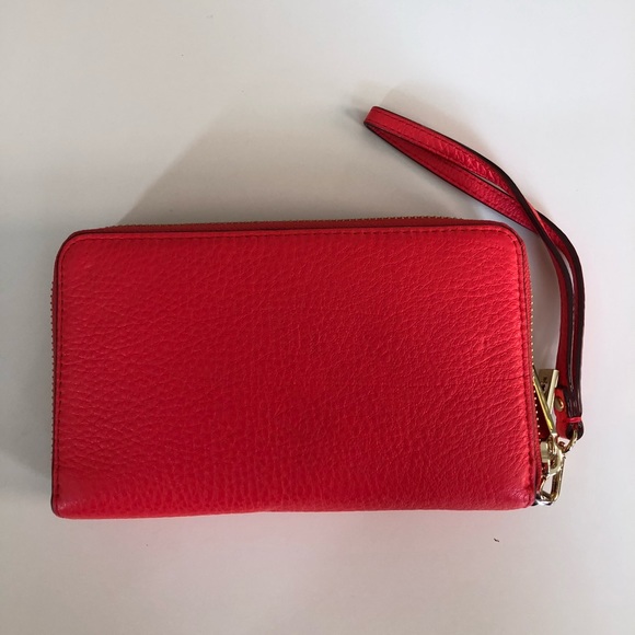 Coral Kate Spade double zipper wallet - Picture 2 of 8